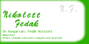 nikolett fedak business card
