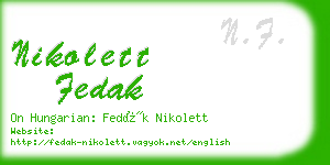 nikolett fedak business card